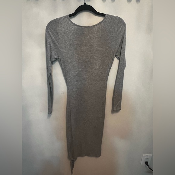 Grey bodycon long-sleeved wrap dress | M | Seven Sisters | From M Boutique - Picture 4 of 4